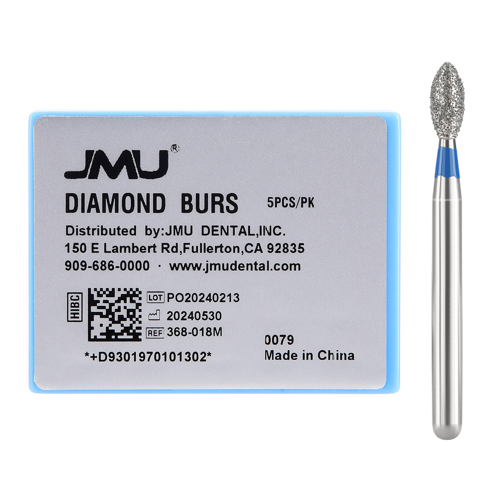 JMU Dental Diamond Burs Football FG Medium Grit/Fine Grit/Coarse Grit/Super