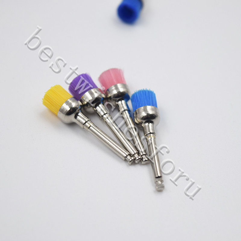 Dental Multi-color Nylon Latch Flat Bowl Buffing Polisher Prophy Cup Bolt Brush