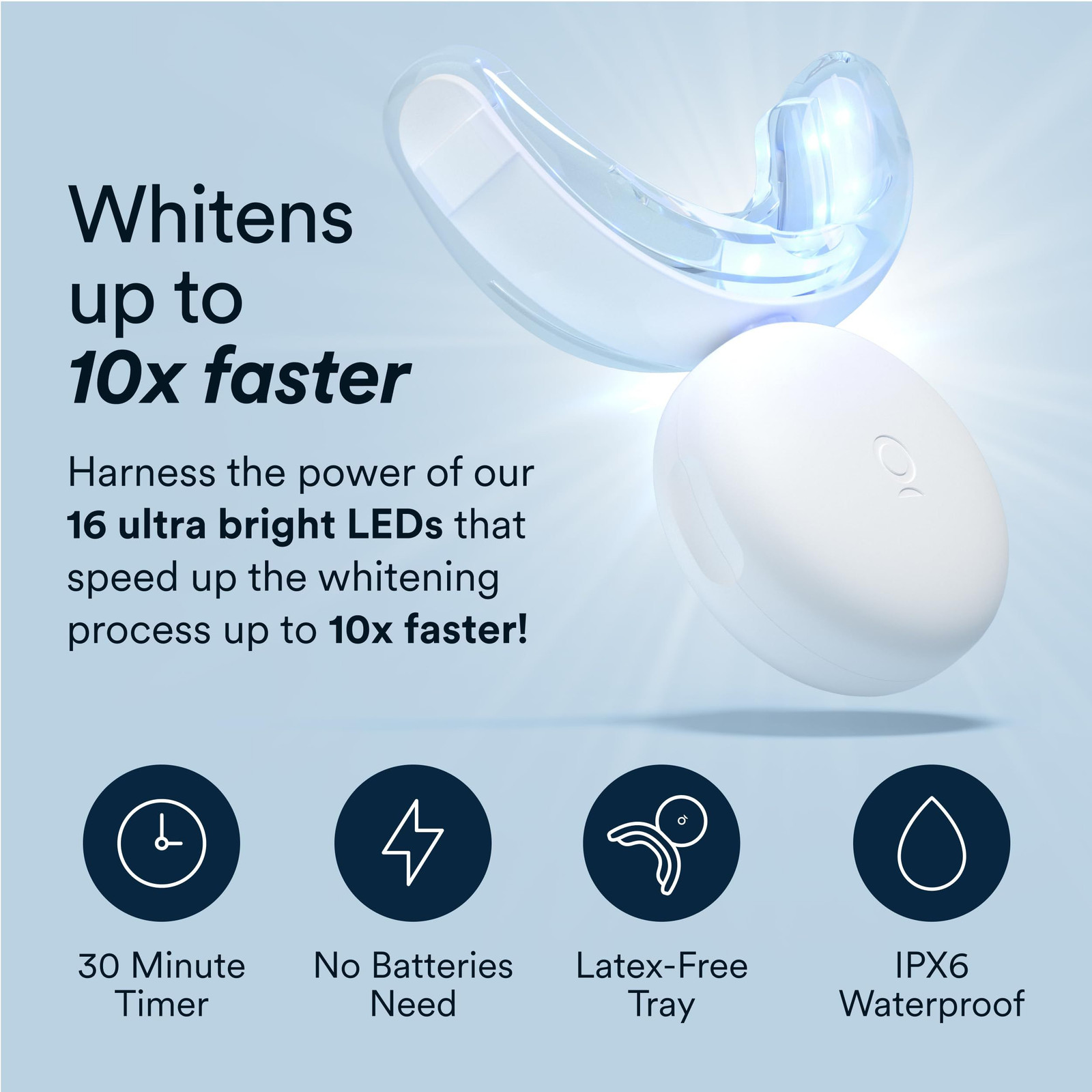 Auraglow Teeth Whitening Kit, LED 1 Count (Pack of 1), Complete Kit