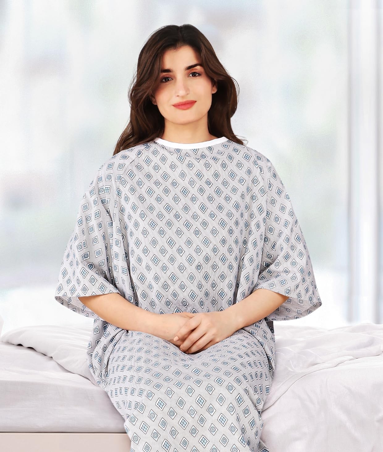 Unisex Hospital Gowns Patient with Back Tie for Men and Women Comfortably Fits