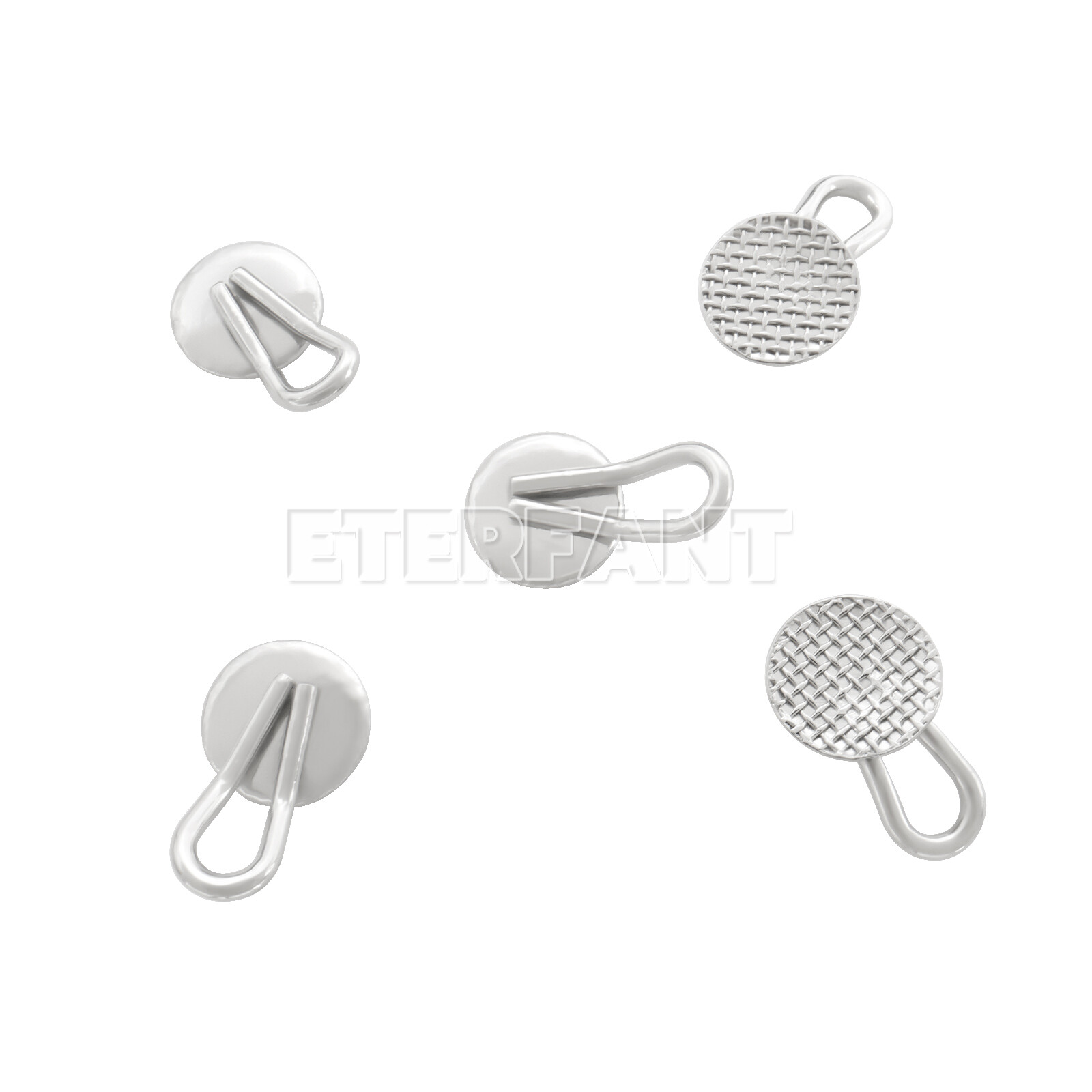 10PCs ETERFANT Dental Orthodontic Lingual Buttons Round/Rectangular Bondable
