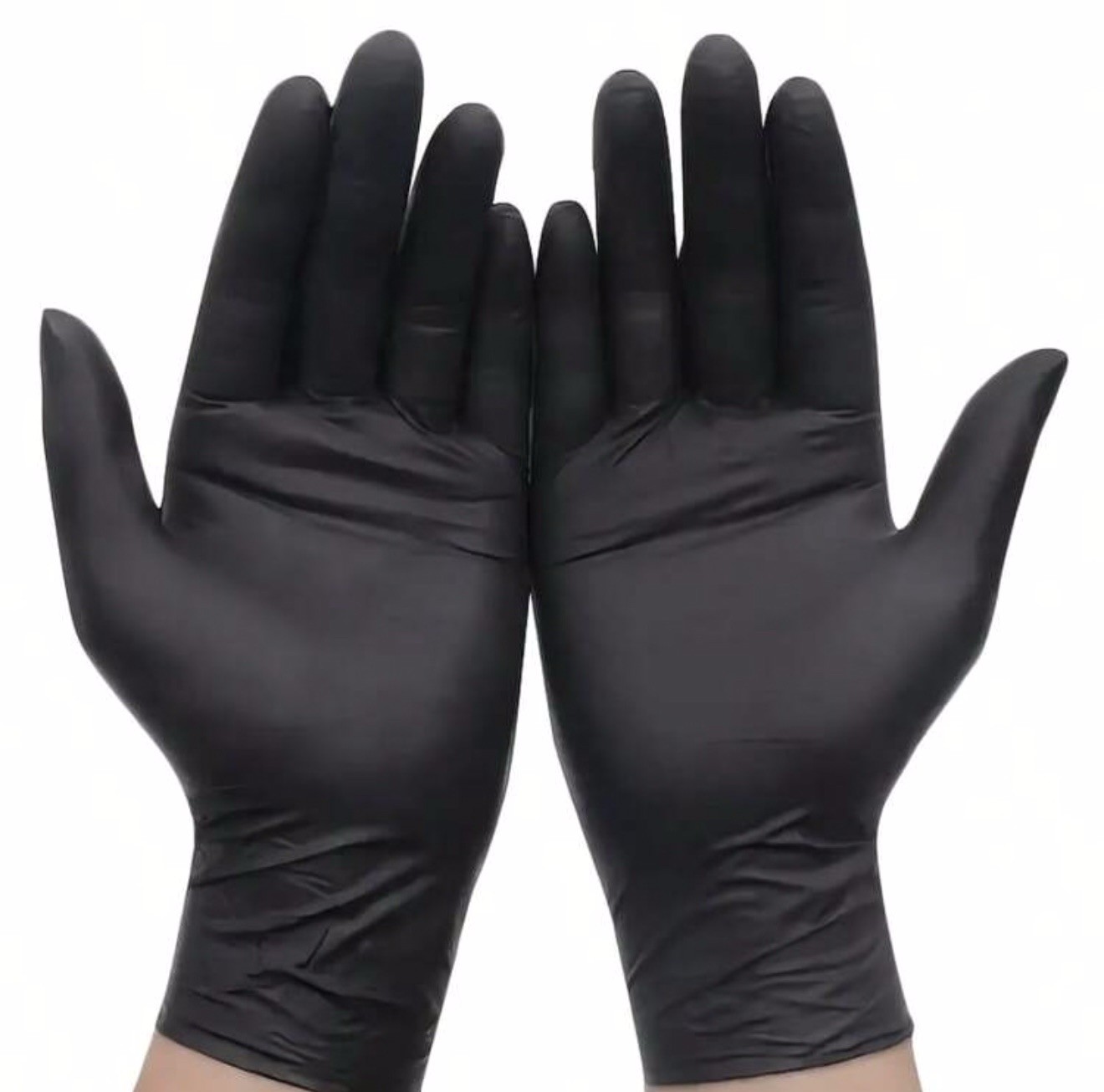 20/100pcs Black Nitrile Gloves Disposable Powder Free Cleaning