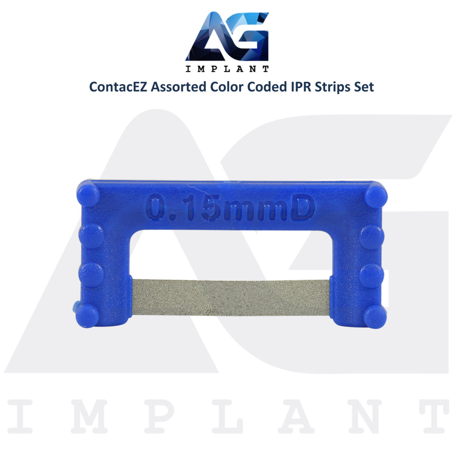 Assorted Color Coded Flexible Diamond Coated IPR Strips Set Stainless Steel