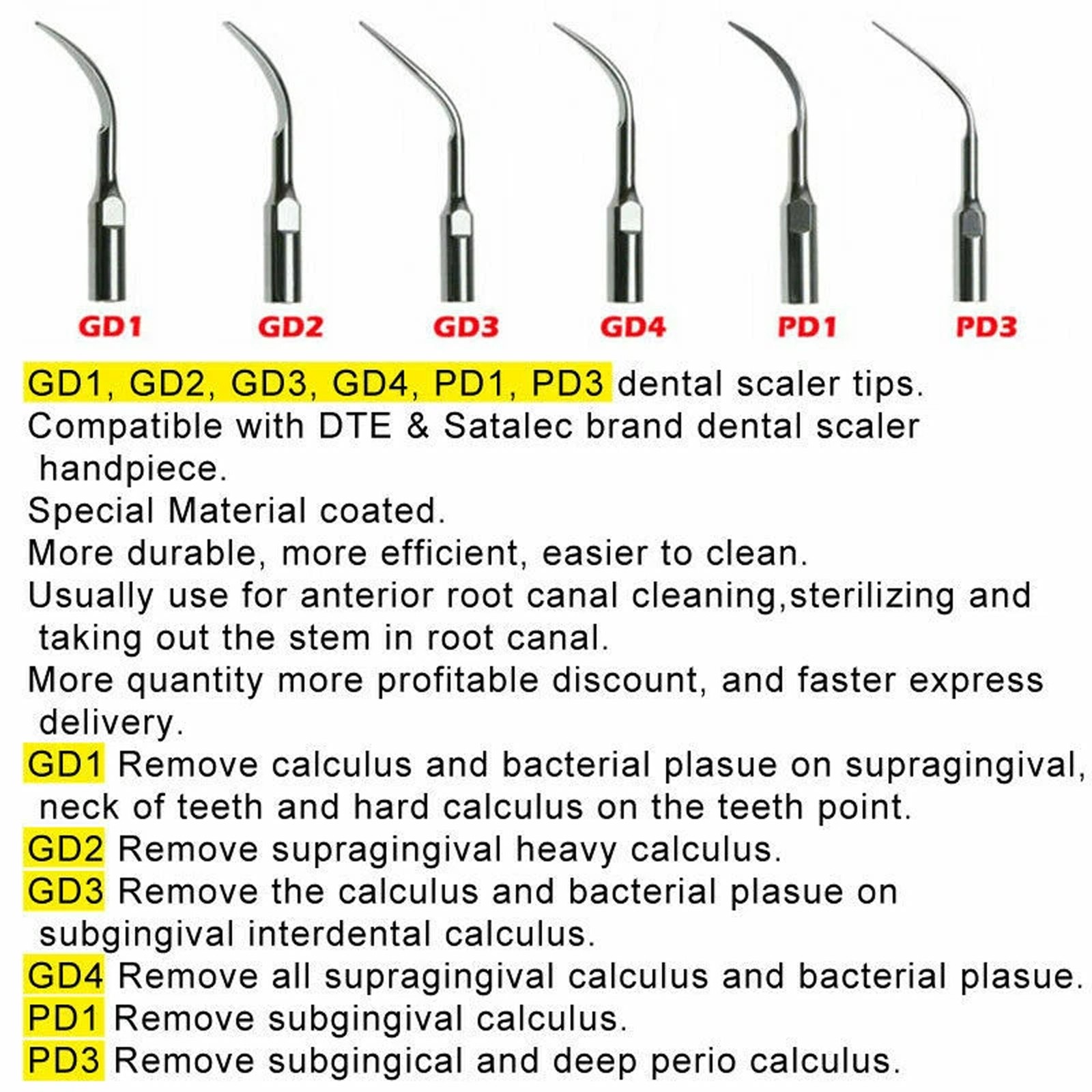 Dental Piezo Scaler Tips Torque Wrench Key for EMS Woodpecker/ DTE SATELEC tips