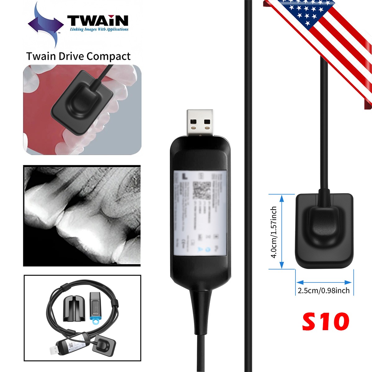 Dental X Sensor ray Digital Sensor Rayos Digital Imaging System Size 1 + Holder