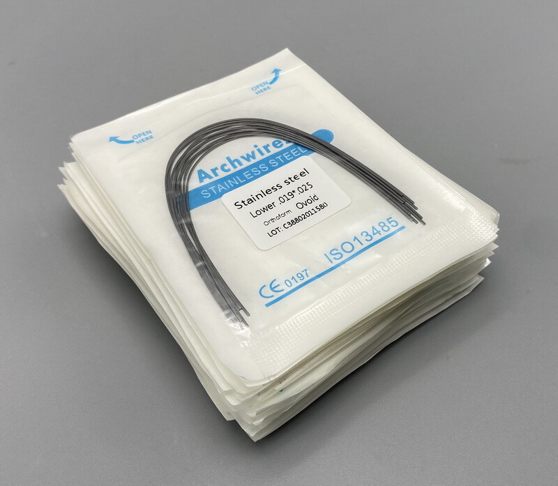 Dental S.S Orthodontic Arch Wire Stainless Steel Round Rectangular Natural Form