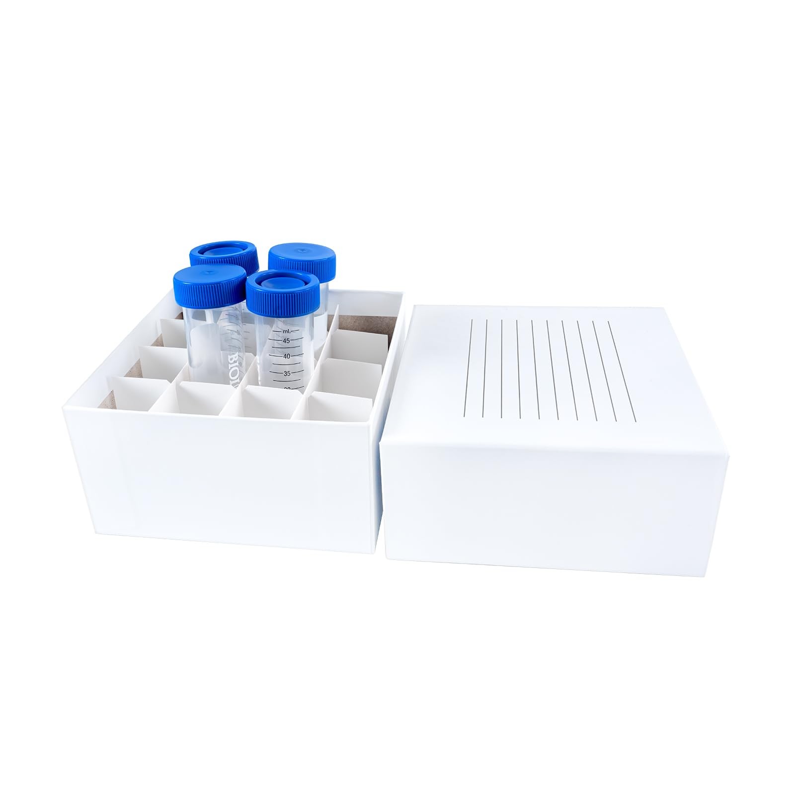5 PCS 16Well Cardboard Freezer Box With Lid For 50ml Tubes White Cryo Box