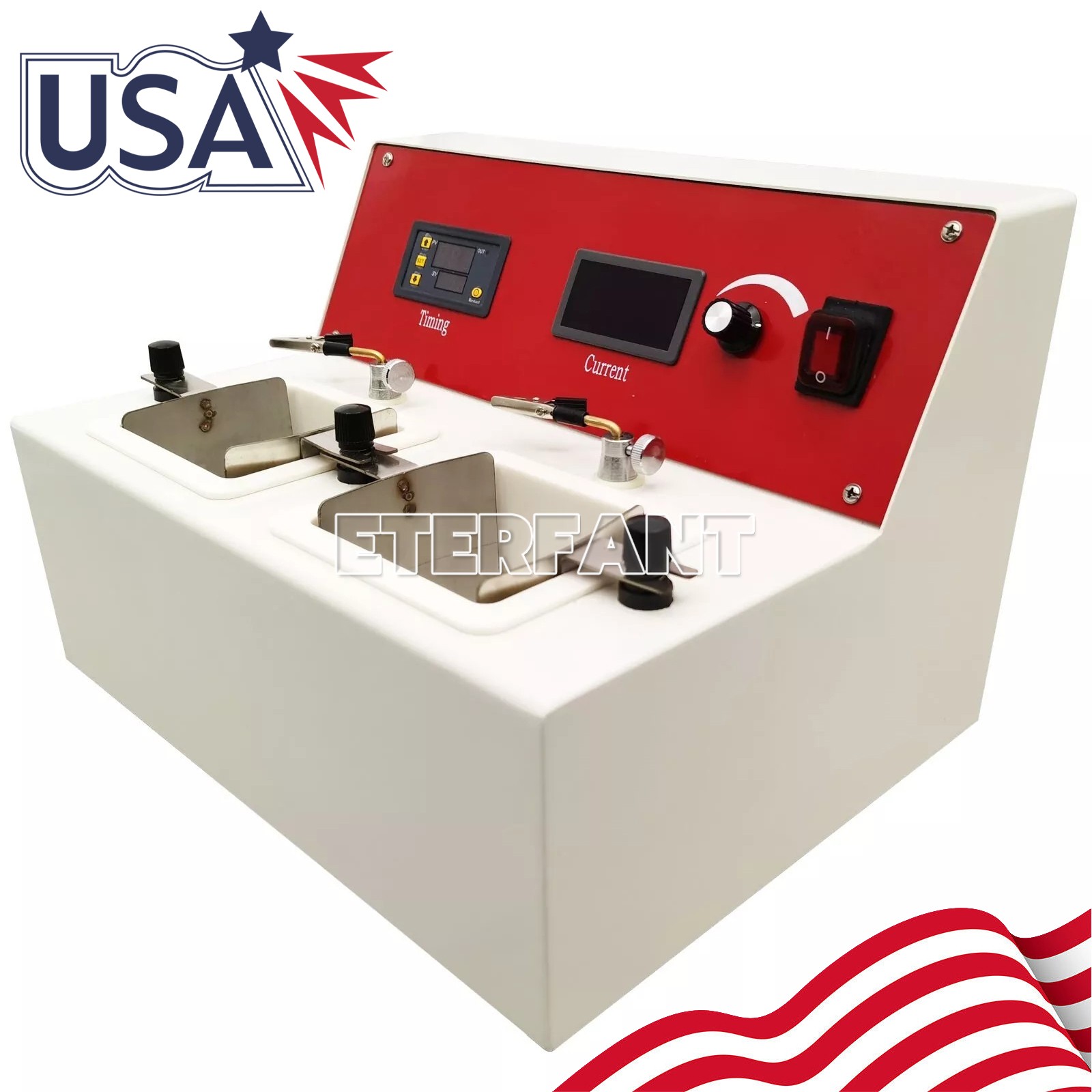 ETERFANT Dental Lab Electrolytic Polishing Machine with Two Electrolytic Cells