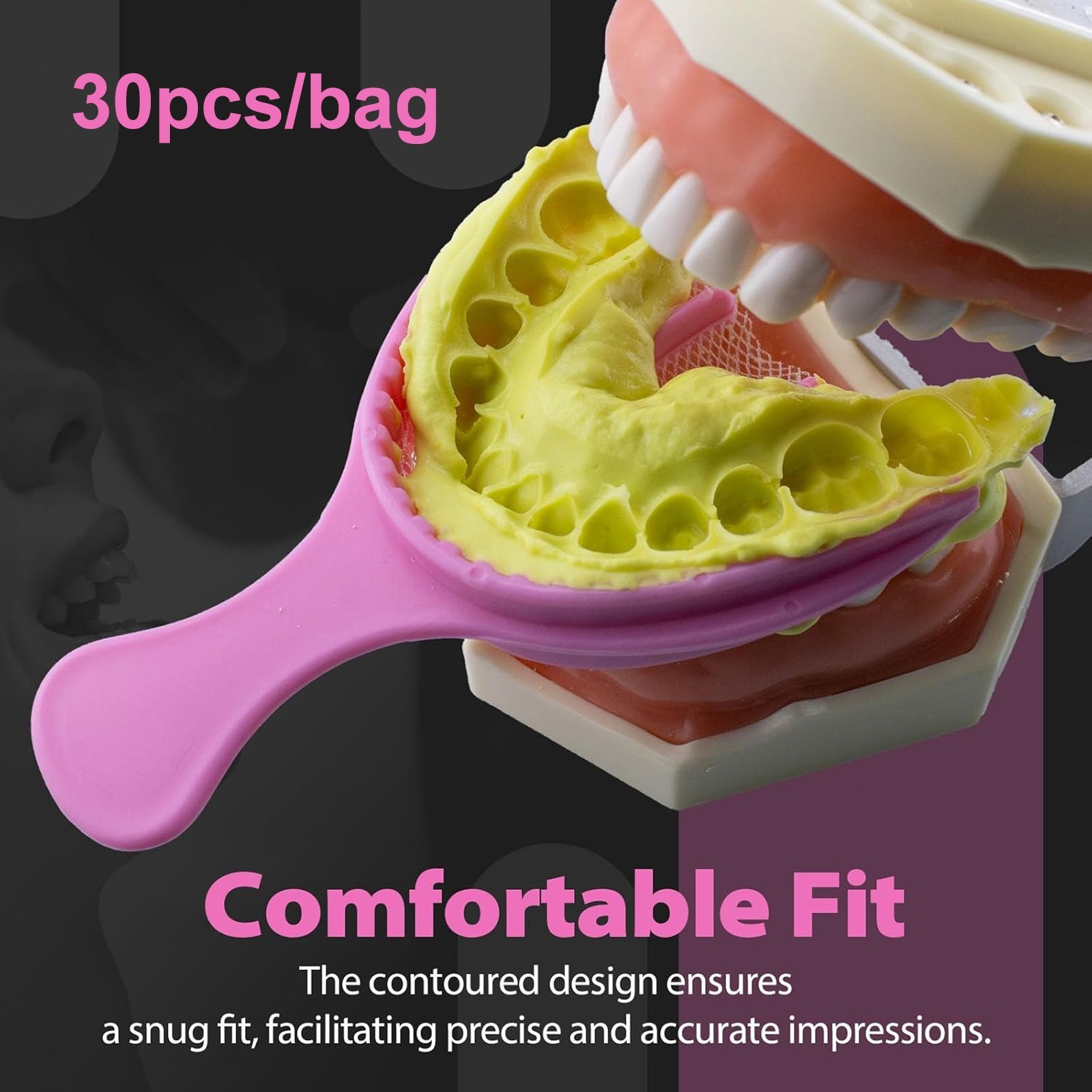 Dental Impression Bite Registration Triple Trays – Full Arch(30 Pcs/Bag)
