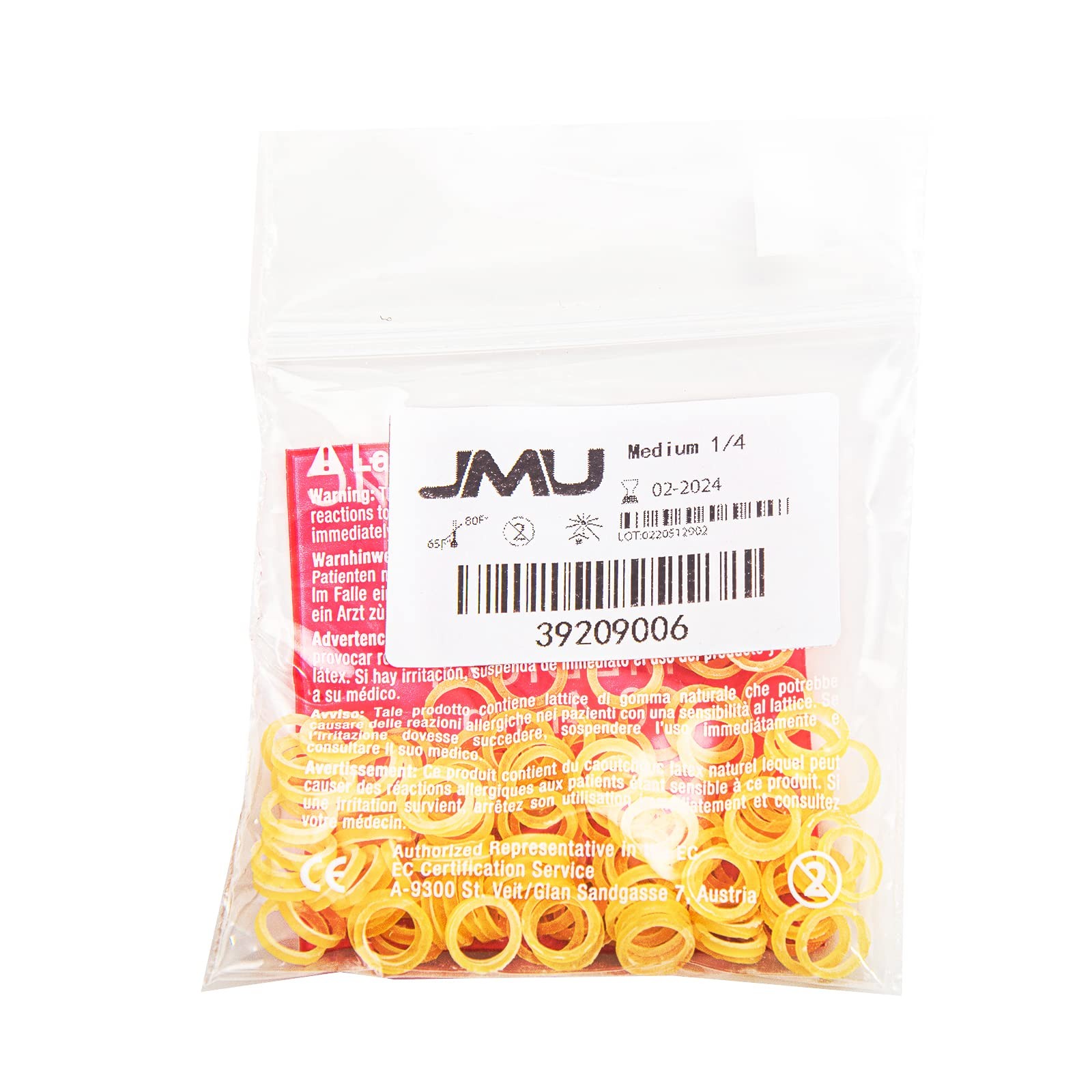 Orthodontic Elastics 1/4 Medium, 100 Pack Intraoral Elastic Bands Latex Denta…