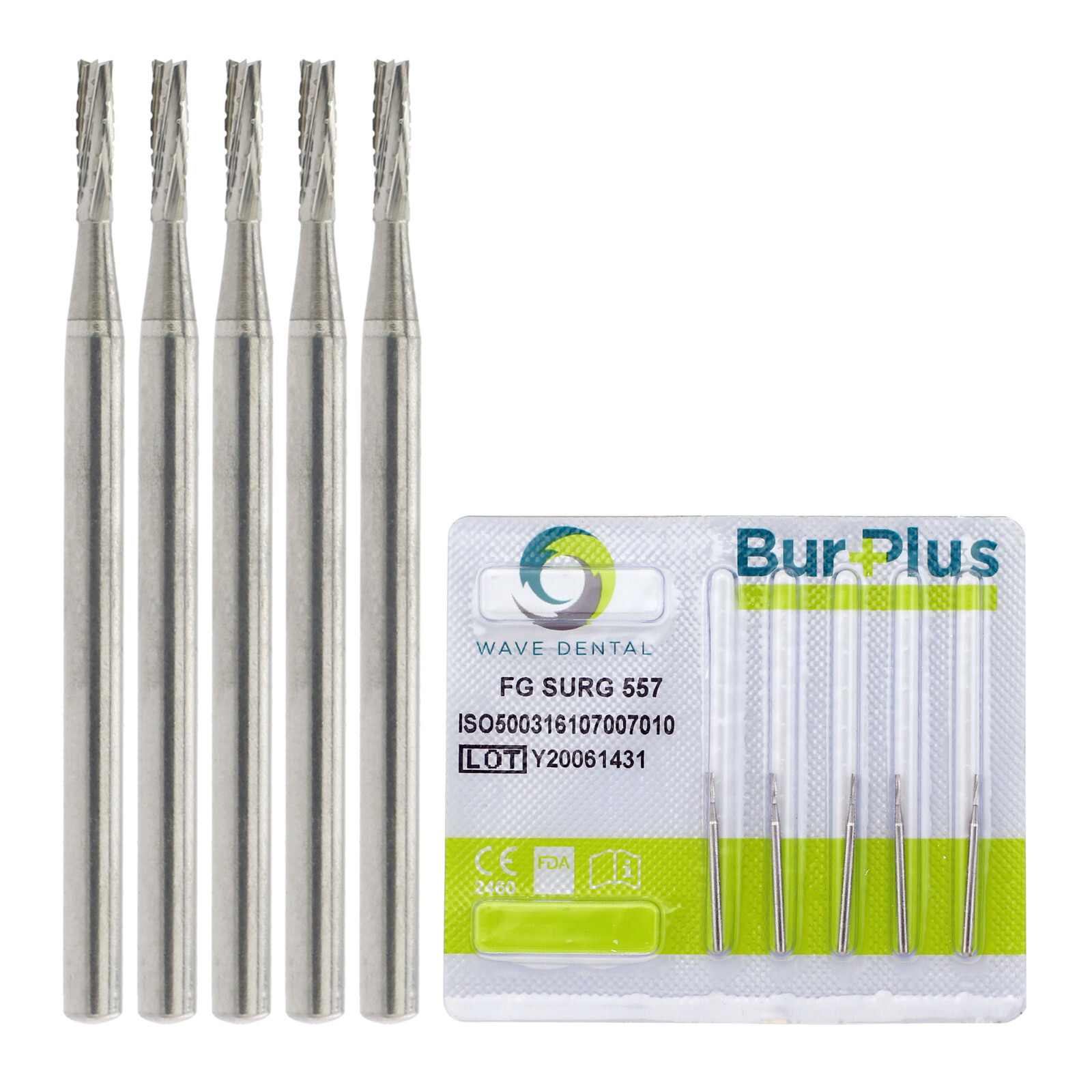 Wave Dental Surgical Length Burs FG SURG 557 25mm Carbide burr Straight Fissure