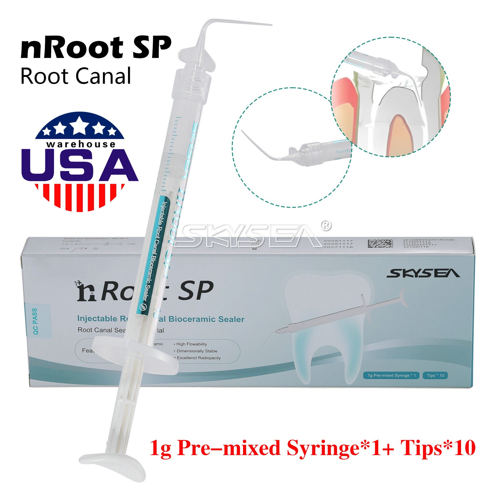 1g Material de Sellado para Endodoncia Injectable Biocerámico dentist