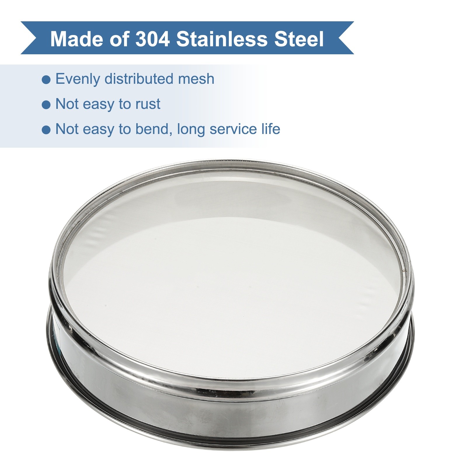 160 Mesh Lab Sieve, 11.8″ Diameter Test Sieve 304 Stainless Steel(0.098mm)