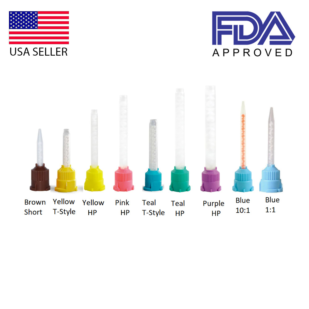 Mark 3 Type Dental Mixing Tips for Impression Material, C&B, Cements 50/PK