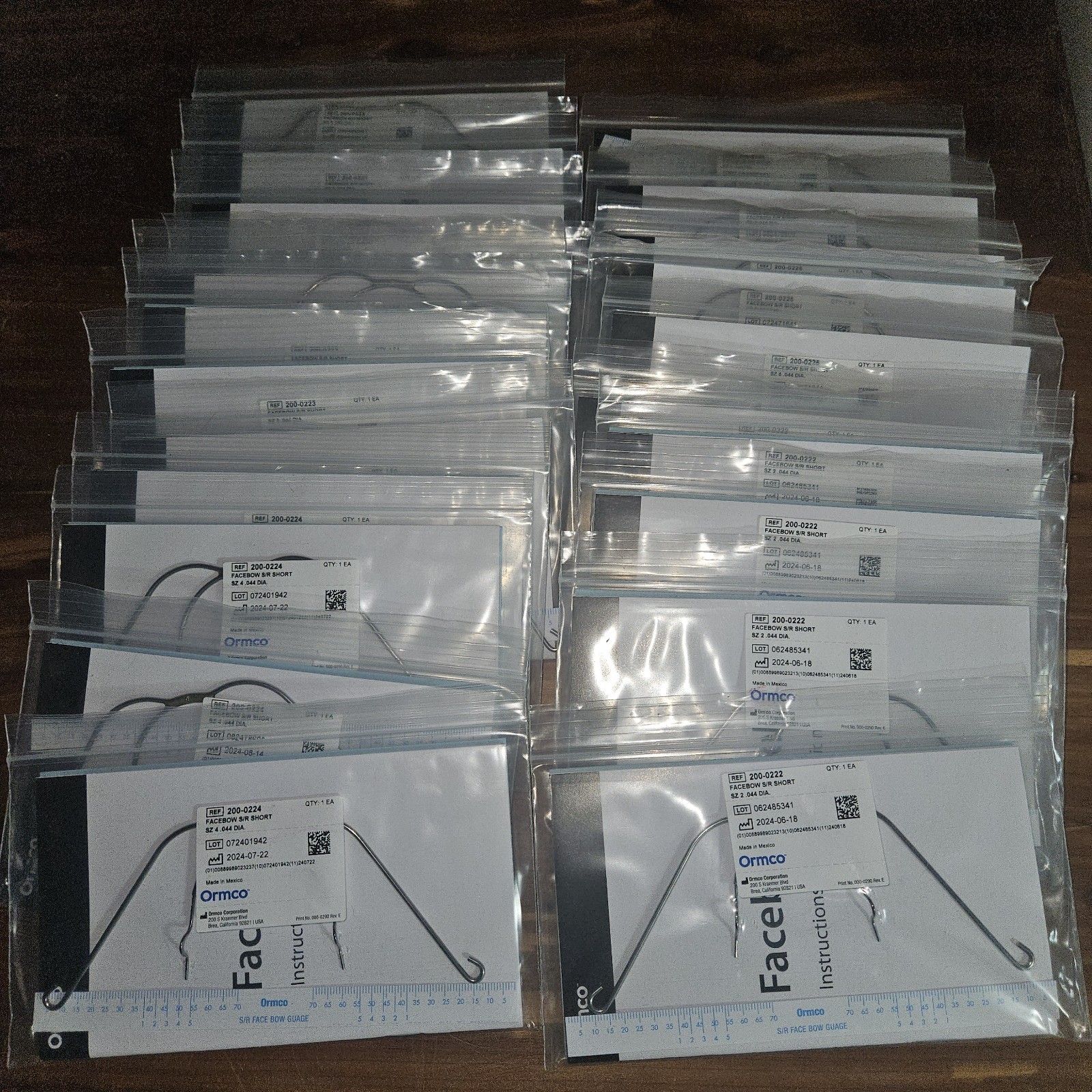 Ormco Orthodontic Surplus Lot 278 Packs Alias Bracket Alexander Archwire Tube