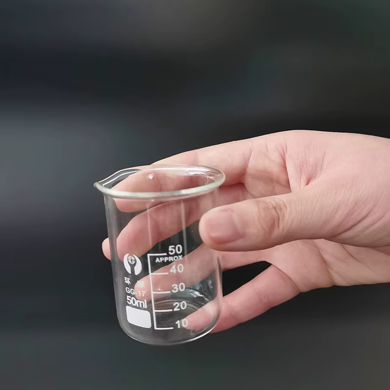 1Set Low Form Glass Beaker 5 10 25 50 100ml Borosilicate Measuring Lab Glassware