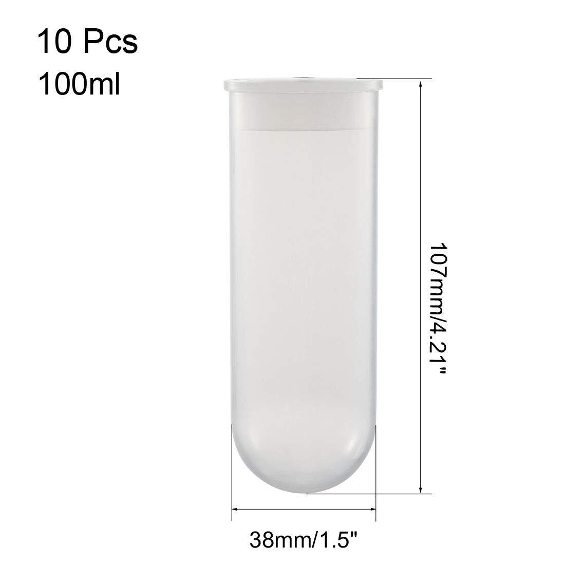uxcell 10 Pcs 100ml Plastic Centrifuge Tubes with Snap Cap Polypropylene Grad…
