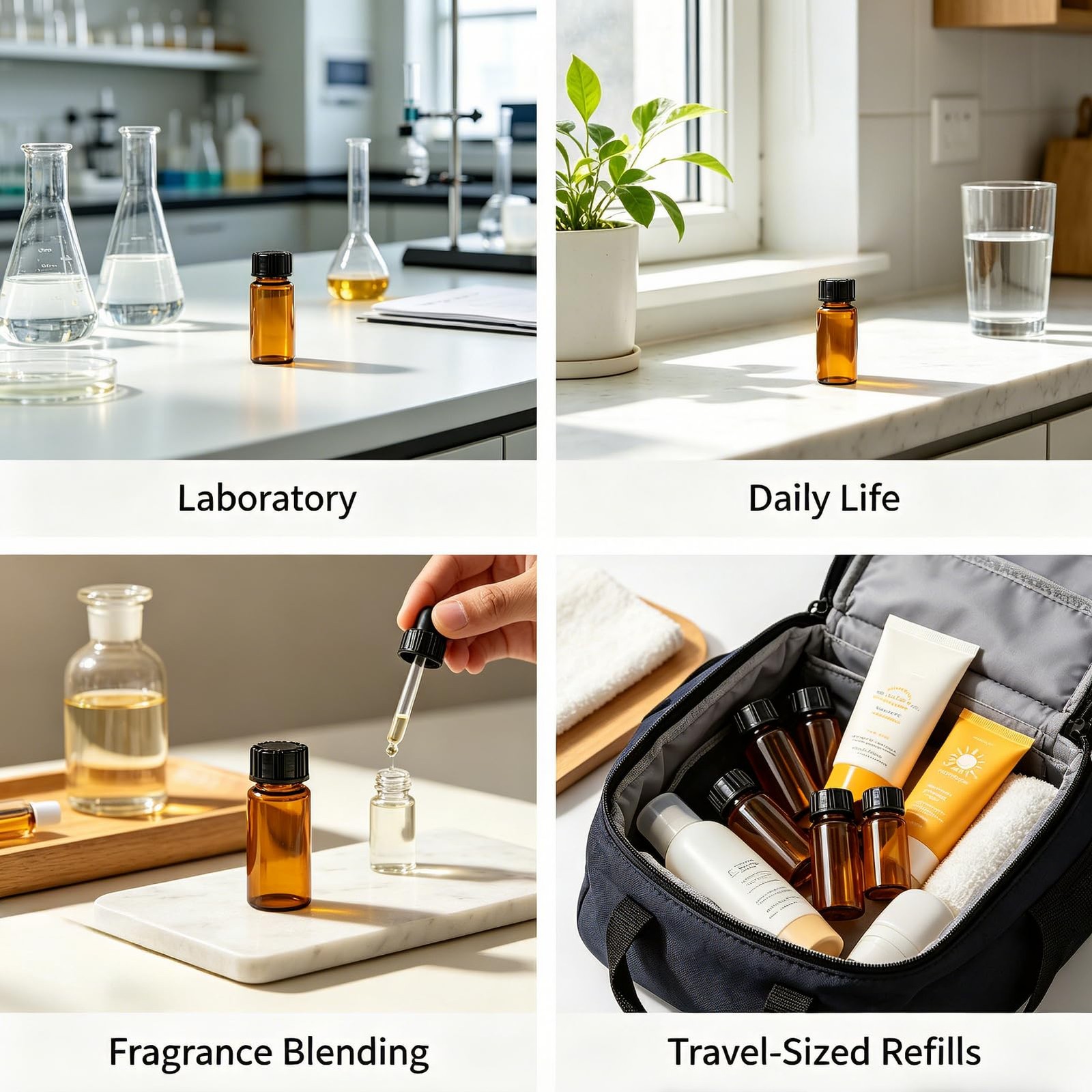 10 Pack 10ml Amber Small Liquid Sample Glass Vials with Screw Caps, Leak-Proo…