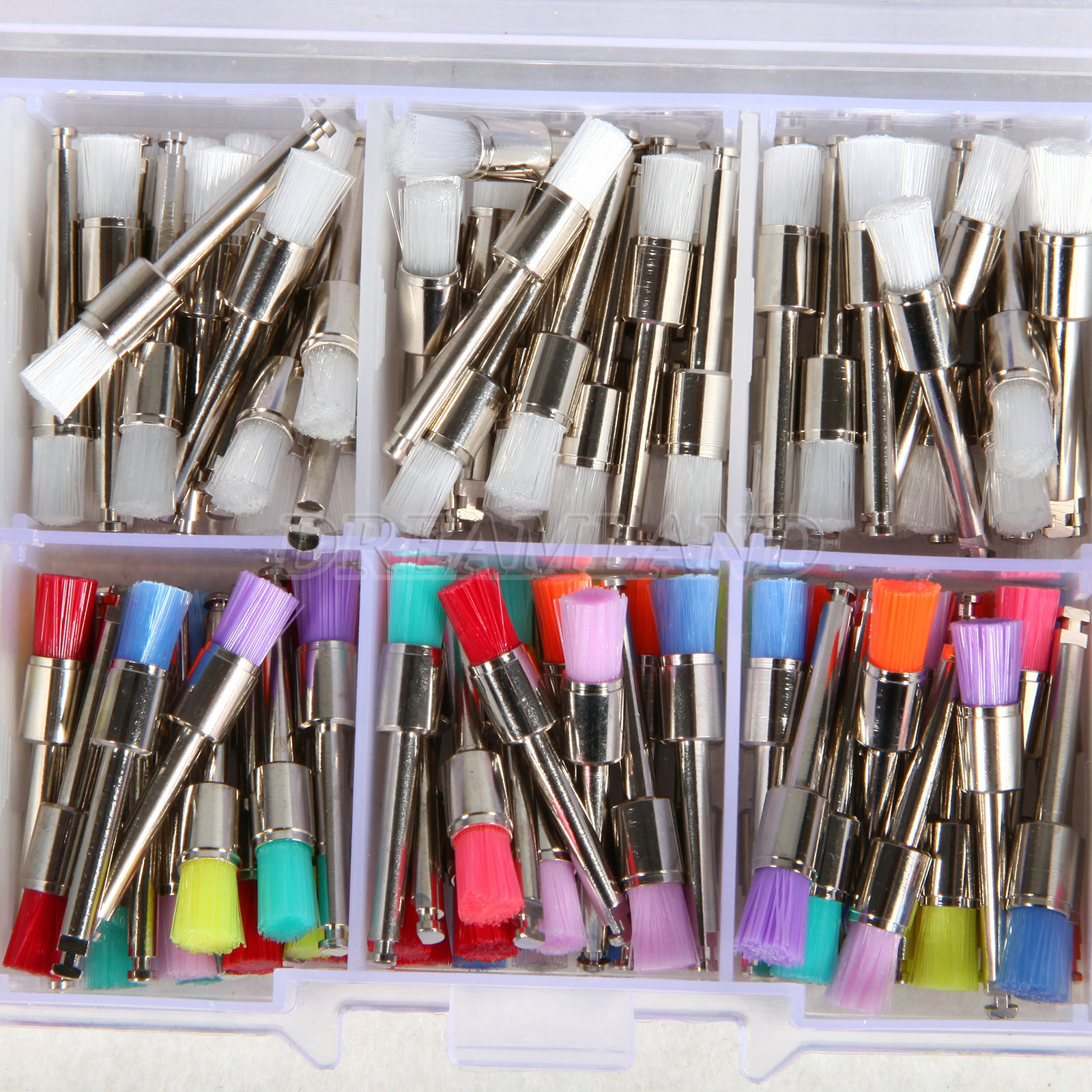 200Pcs SKYSEA Dental Flat Polishing Brush Brushes For Low Speed Handpiece