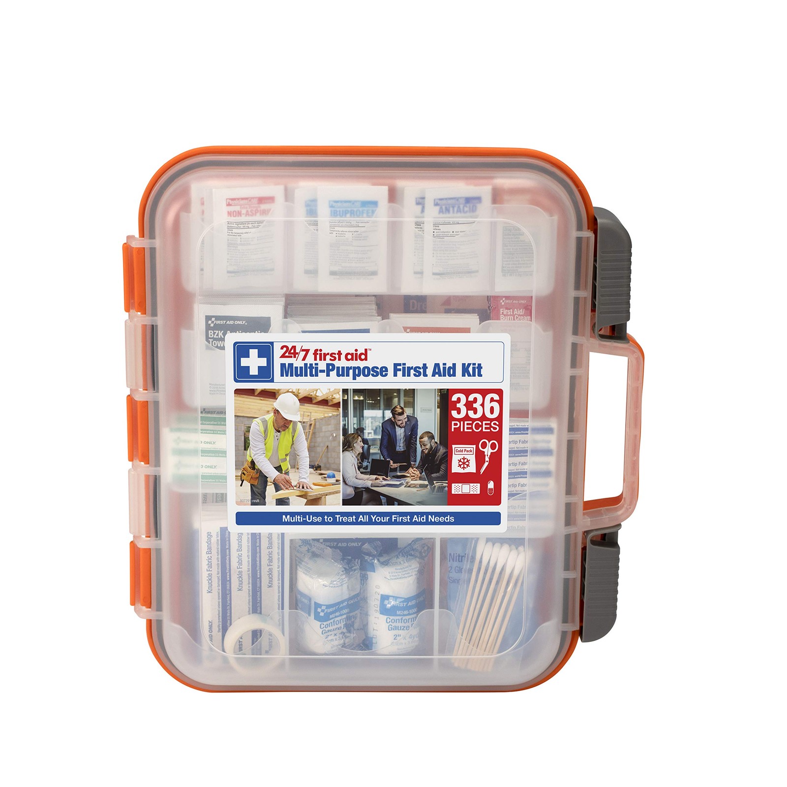 24/7 First Aid OSHA Compliant aid Kit, 1 Count (Pack of 1), Colors Vary