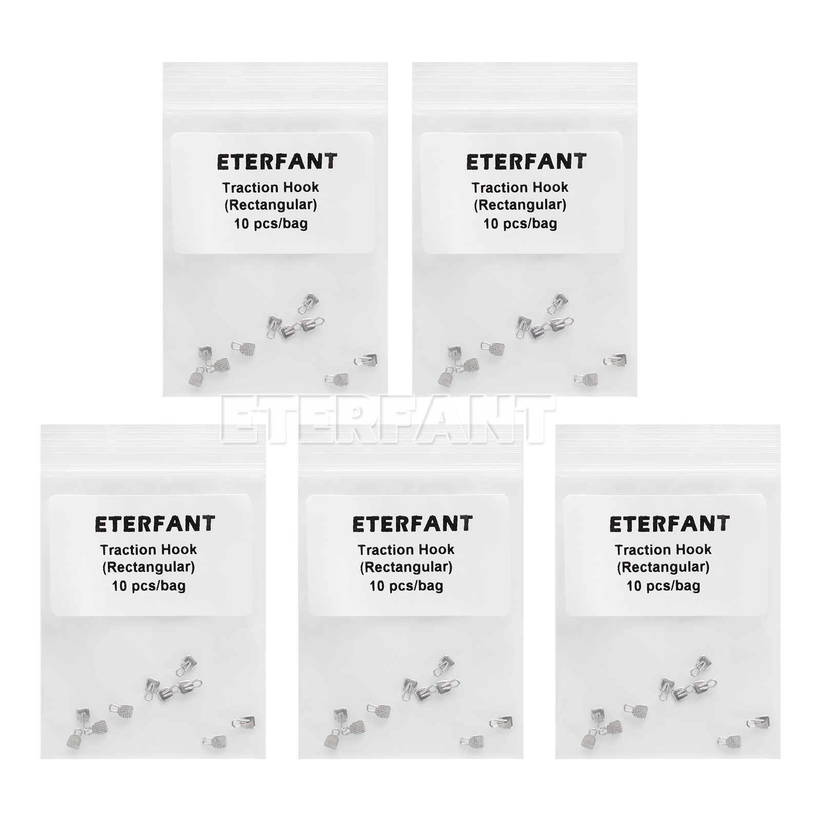 10PCs ETERFANT Dental Orthodontic Lingual Buttons Round/Rectangular Bondable