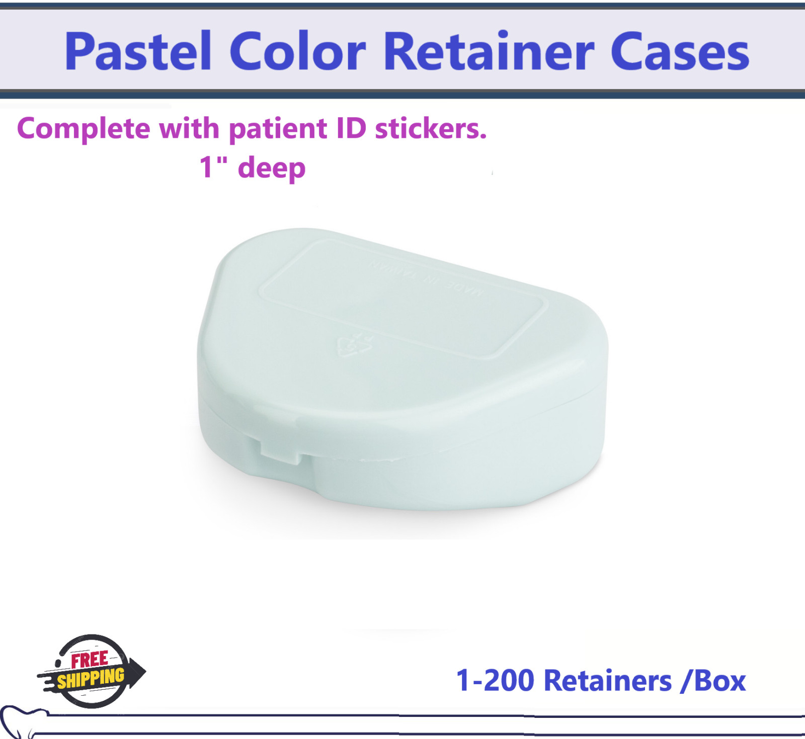 Dental Retainer Denture Storage Case Box Mouthguard Container Assorted Upto 200