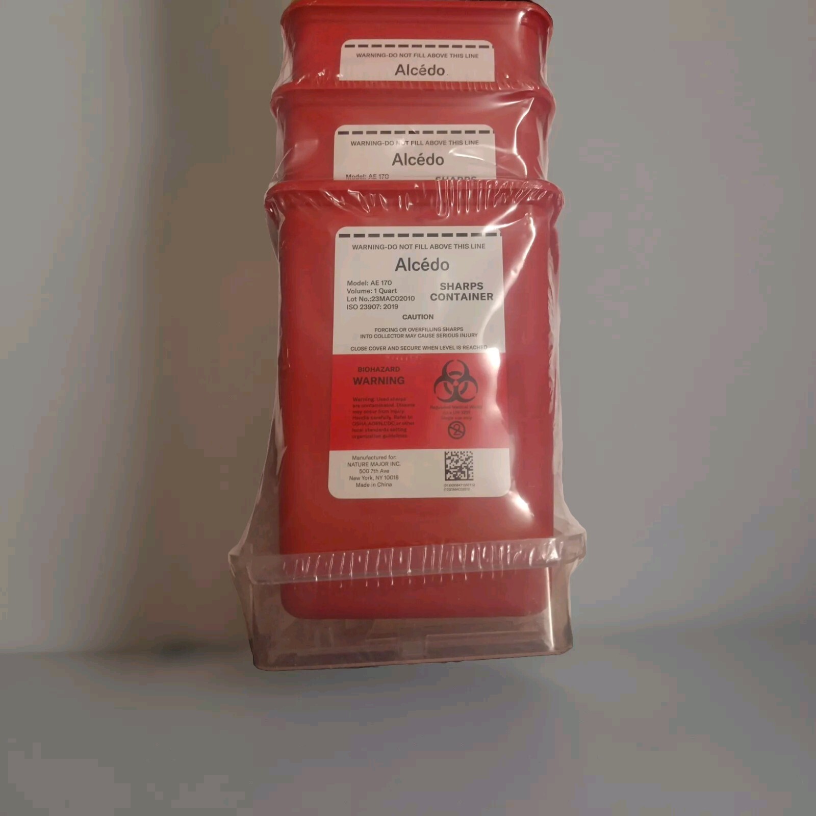 Alcedo Sharps Containers – 1 Quart, 3 Pack model AE 170 (year 2019)