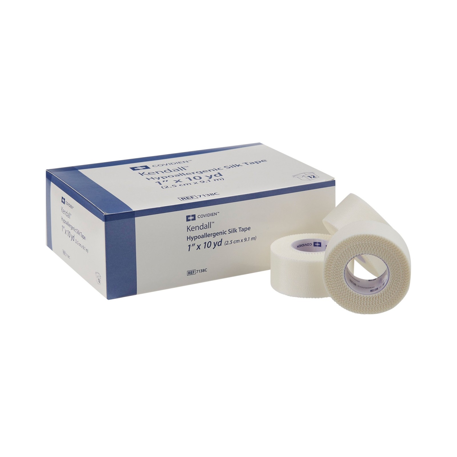 Kendall Hypoallergenic Cloth Tape 1″x10Yd White Each