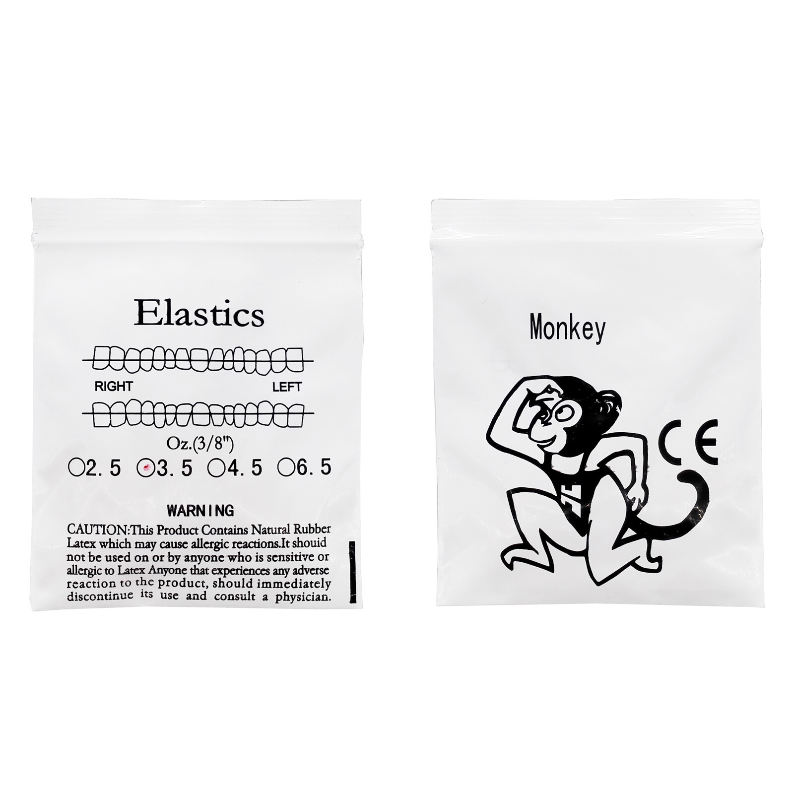5000pcs Dental Ortho Elastic Rubber Bands 3.5/5.0/6.5 OZ Latex Braces Zoo Pack