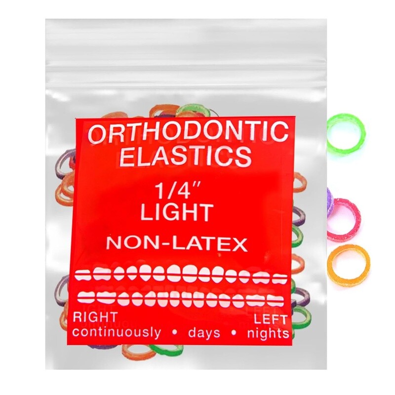 Neon Non-Latex 100ct Intraoral Orthodontic Elastic Bands Dental Rubber New
