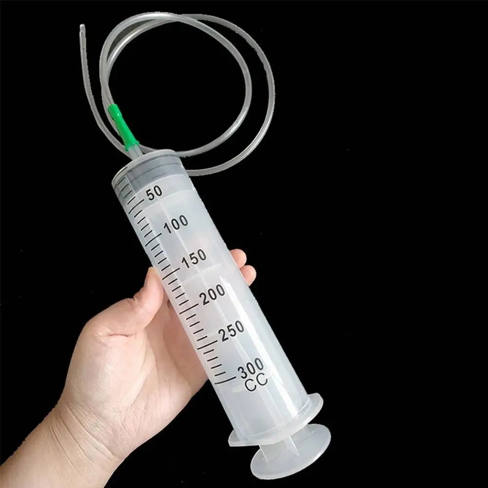 100ml/300ml Large Capacity Syringe Reusable Pump Measuring With 1m Tube Feeding