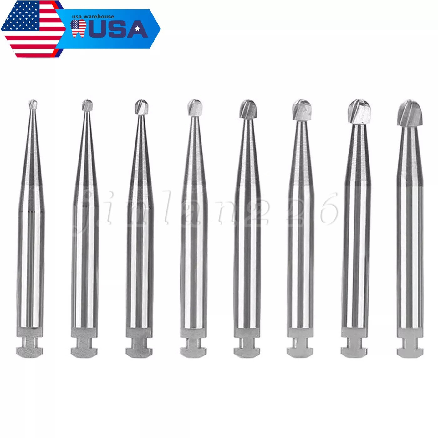 Round Carbide Burs for Slow Speed Latch RA (Choose Your Size & Qty) 22.5mm