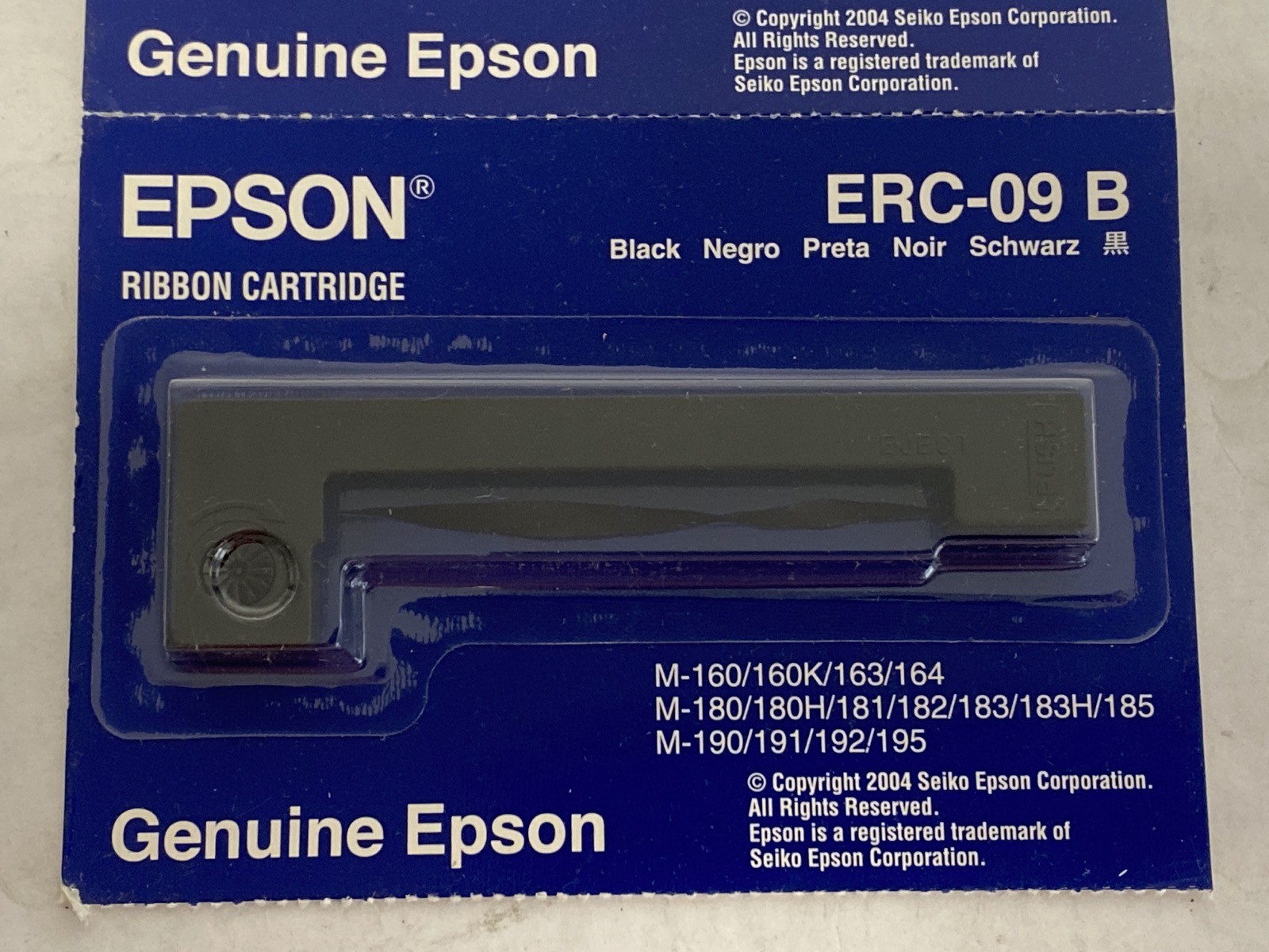 (2) EPSON ERC-09B Black Printer Ribbon Cartridges M160/180/190/191G/163/164/181/