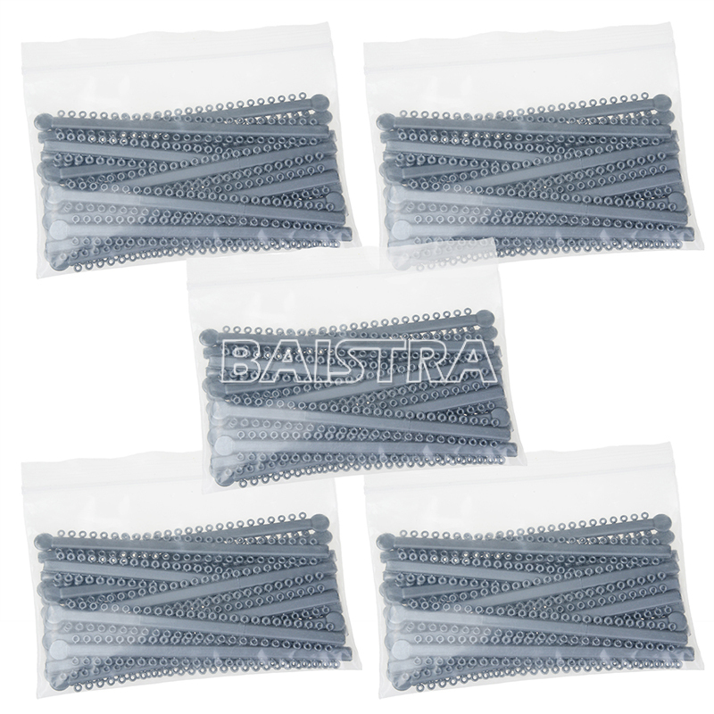 10 Packs Dental Orthodontic Elastic Ligature Ties Gray Latex 1000pcs/Pack