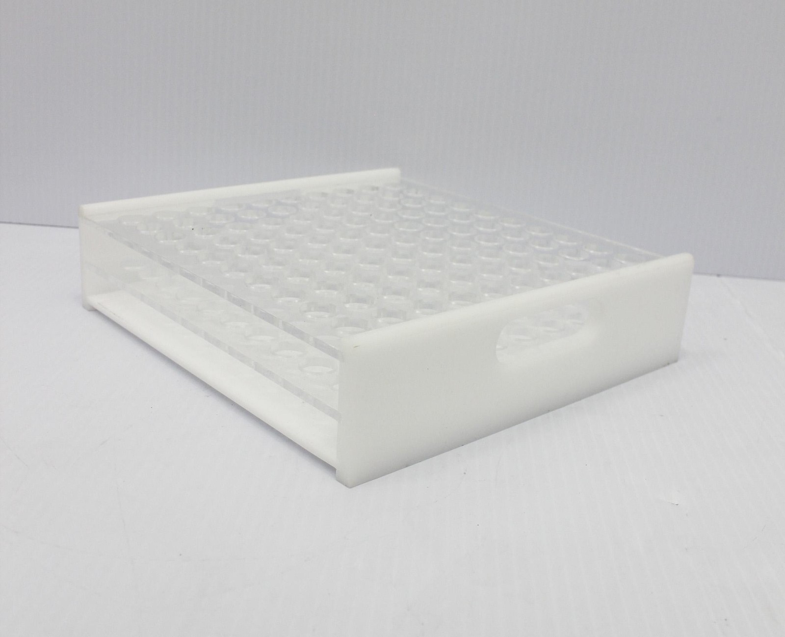 N/A Clear Acrylic 100 Place Test Tube Rack Refrigerator-Freezer Sto (3377112)