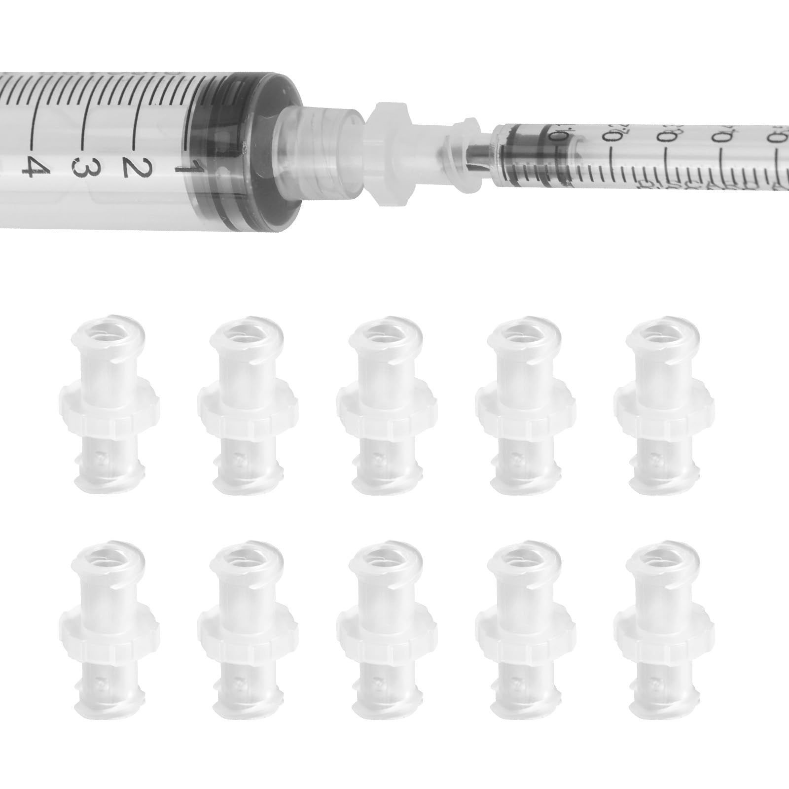 SANANTS Luer Lock Syringe Connector Adapter, Fluid Distribution White