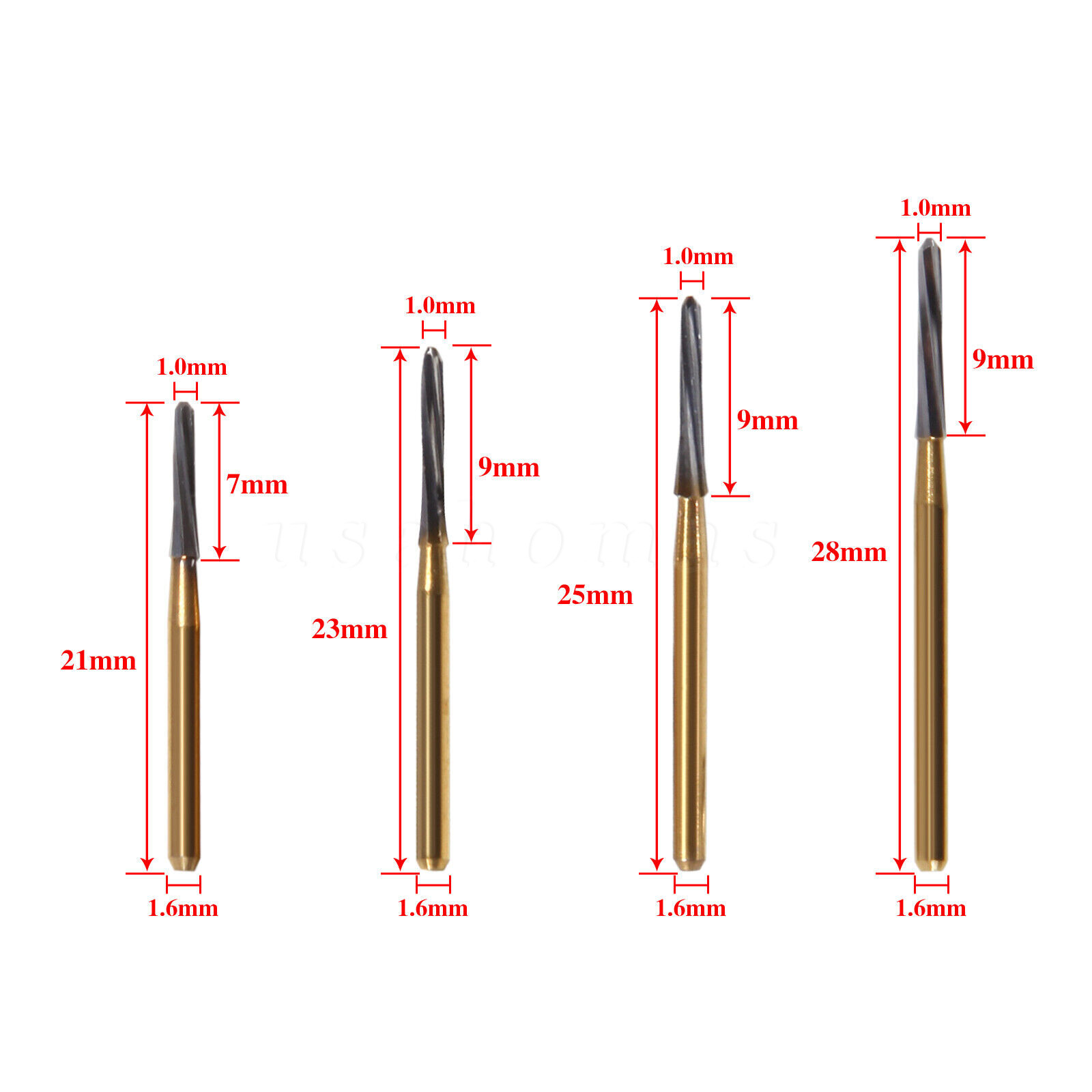 SANDENT Dental Endo-Z Bur Carbide Tungsten Surgical Cutter Drill Burr 5pc/pack