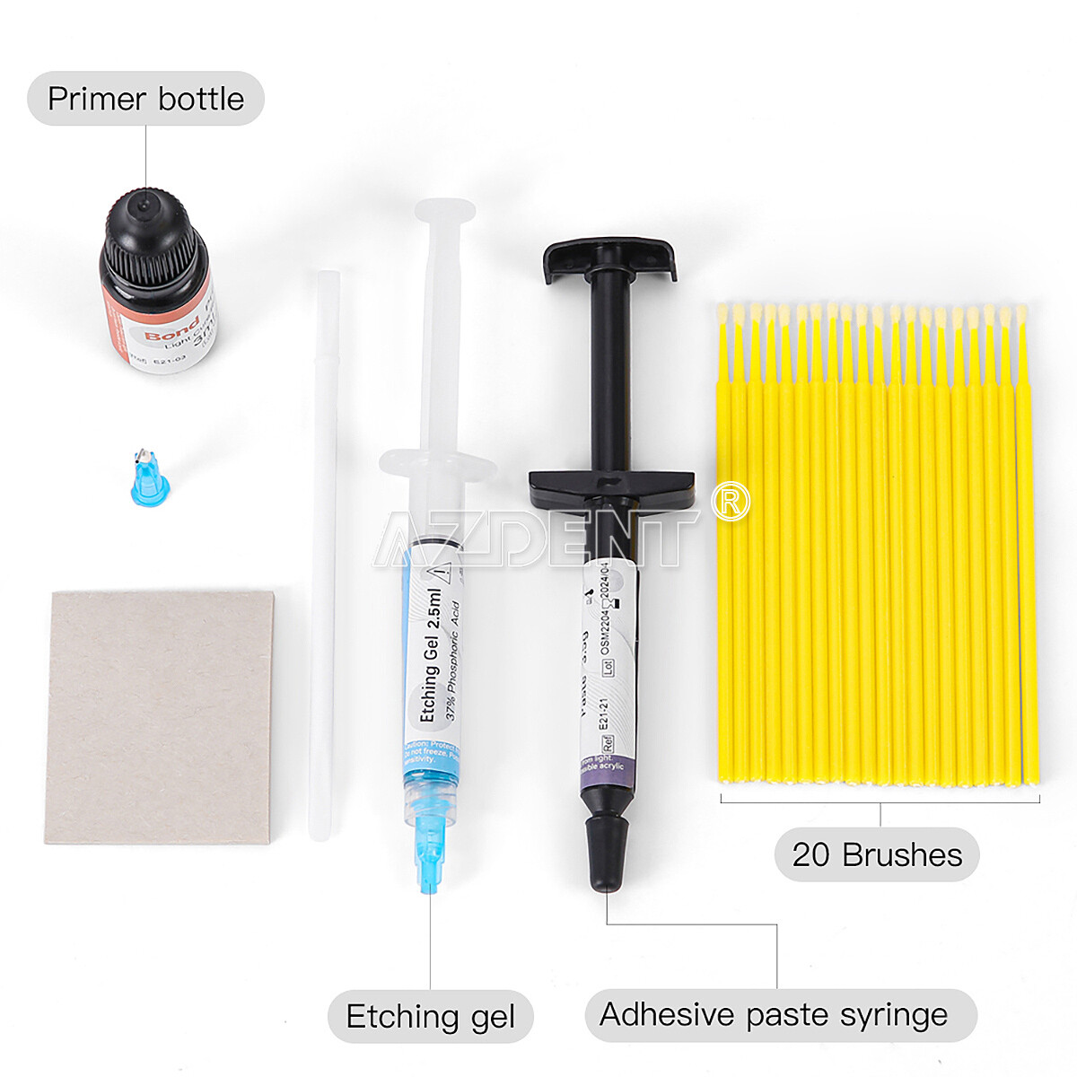 Dental Orthodontic Light Cure Composite Syringe Kit Bonding System Adhesive Set