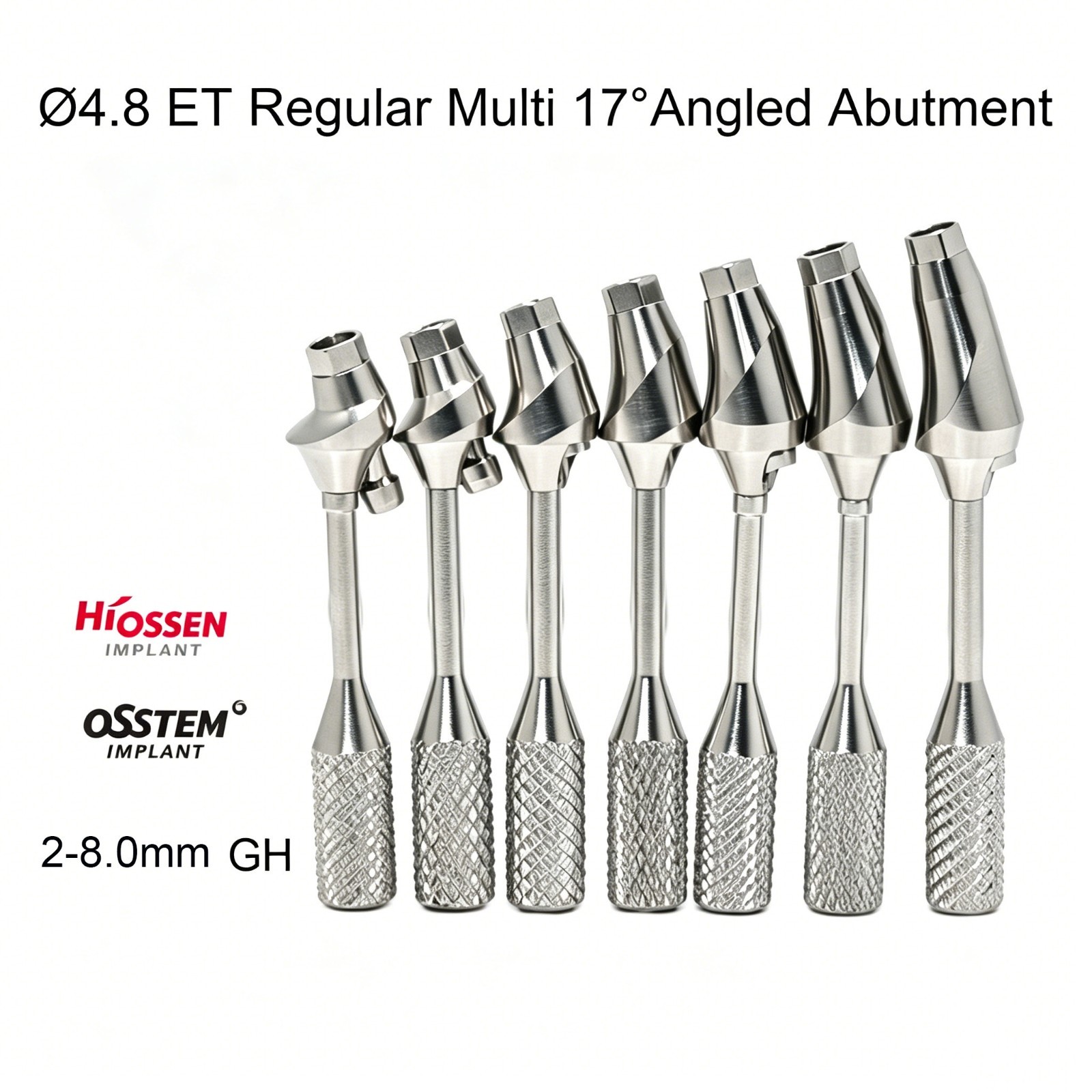 Dental Ti Multi unit Angled abutment MU 17° Hex fits Hiossen Osstem Mini/Regular