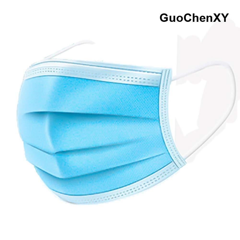 50 Pcs 3 Ply Earloop Face Masks – 95% Filtration, Adjustable Nose Clip