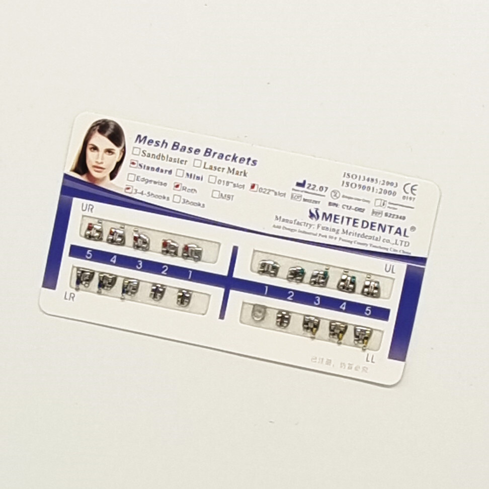 20pc/Kit Dental Orthodontic Bracket Braces Standard Roth .022 Hooks 3-4-5