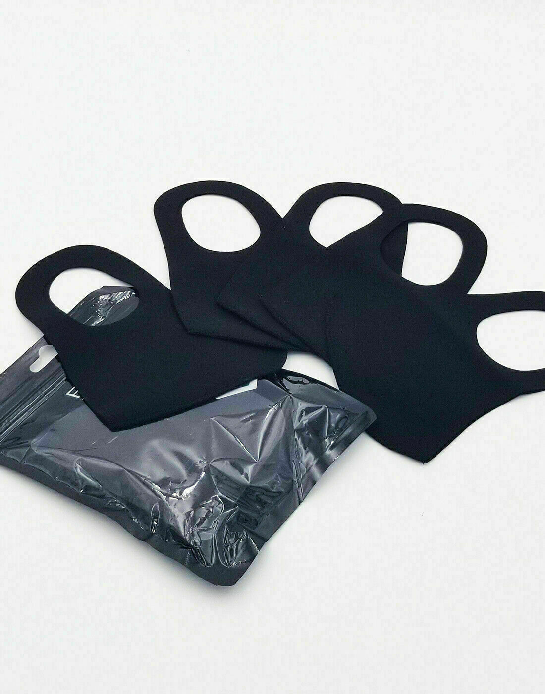 [5-Pack] Black Face Fashion Mask Washable Reusable Unisex Adult Mask US SELLER