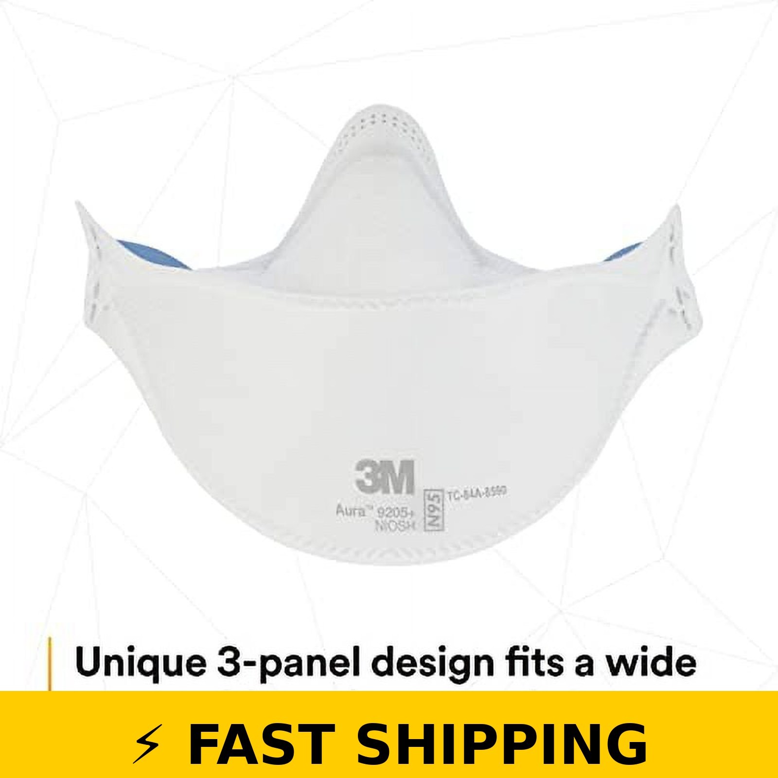3M 9205+ Aura N95 Respirator – NIOSH Approved
