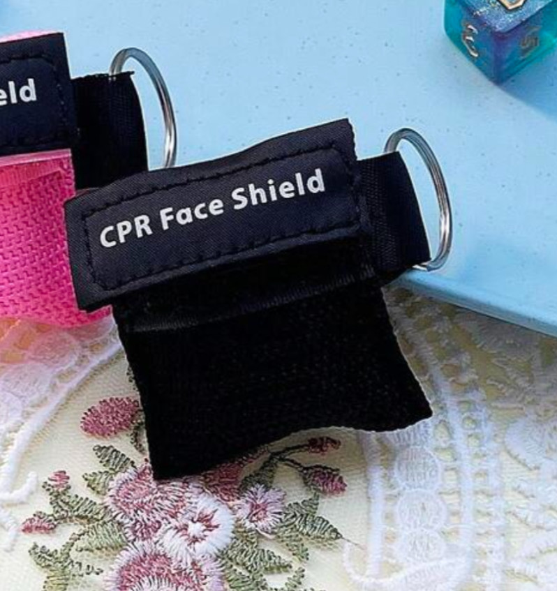 CPR Mask Keychain Portable Emergency Face Shield One Way Valve First Aid Kit Set