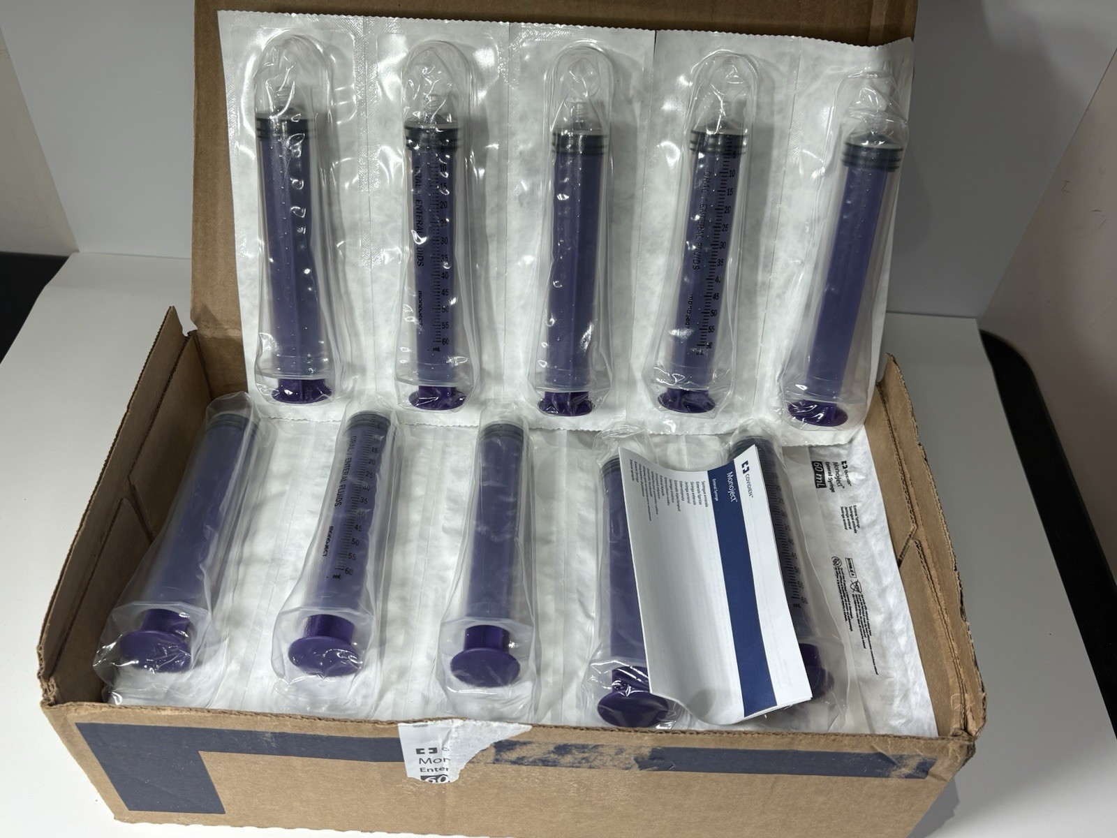 Covidien Monoject 60mL Enteral Syringes ENFit Sterile Box of 30 Exp 2029