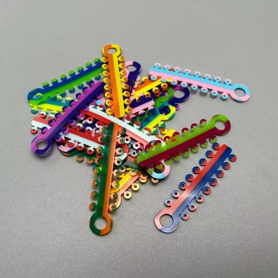 Dental Orthodontic Elastic Ligature Ties Rubber Bands Brace Single/Double Color