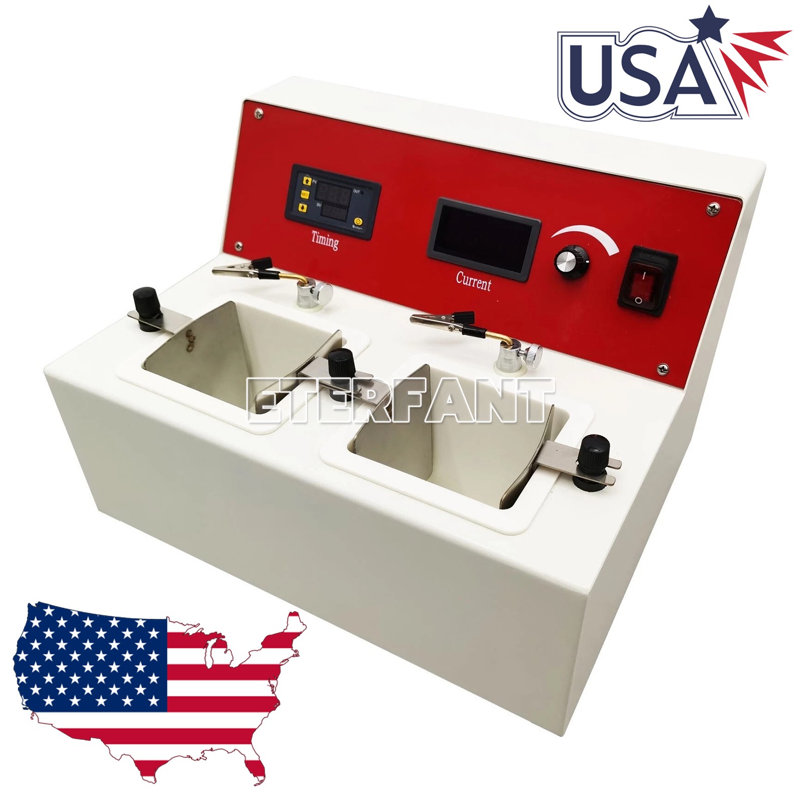 ETERFANT Dental Lab Electrolytic Polishing Machine With Two electrolytic Cells