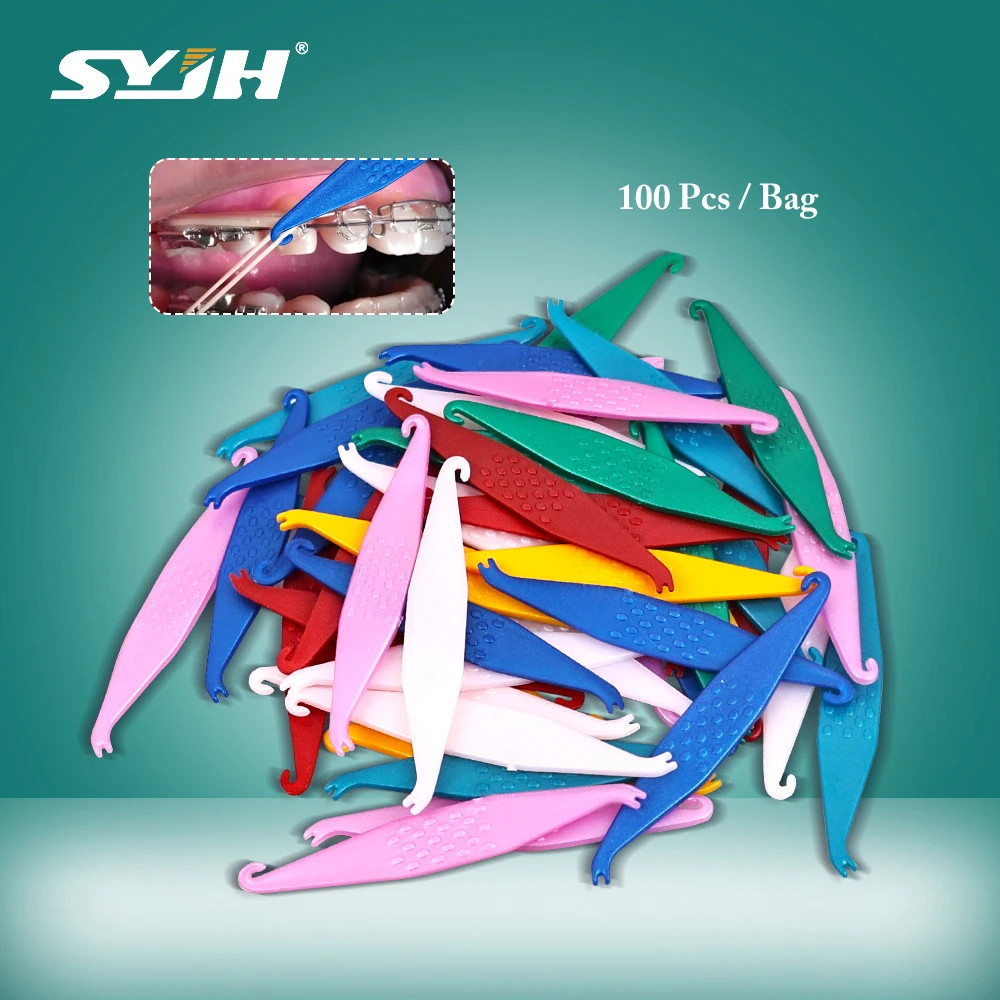 100Pcs Dental Rubber Band Hook Orthodontic Disposable Elastic Hook Rubber Hook
