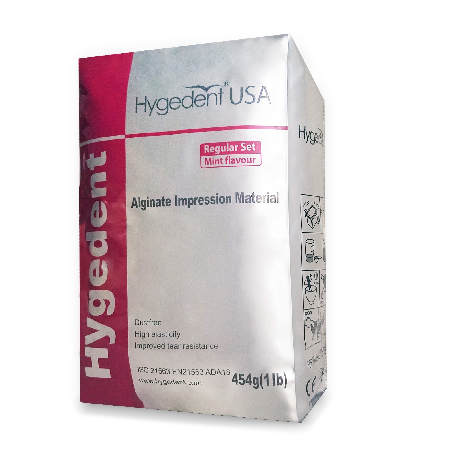 3 x Hygedent Chromatic Dental Regular Set Mint Dust Free Impression Alginate