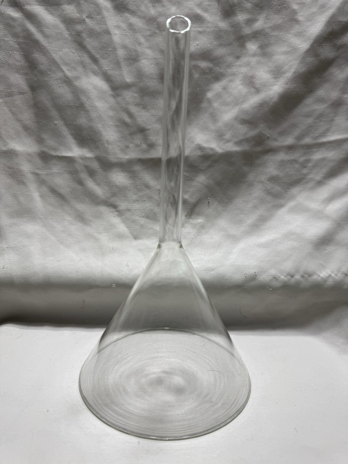 Pyrex Glass Wide And Long Fluted Filling Funnel, Long Stem , Lab Glassware
